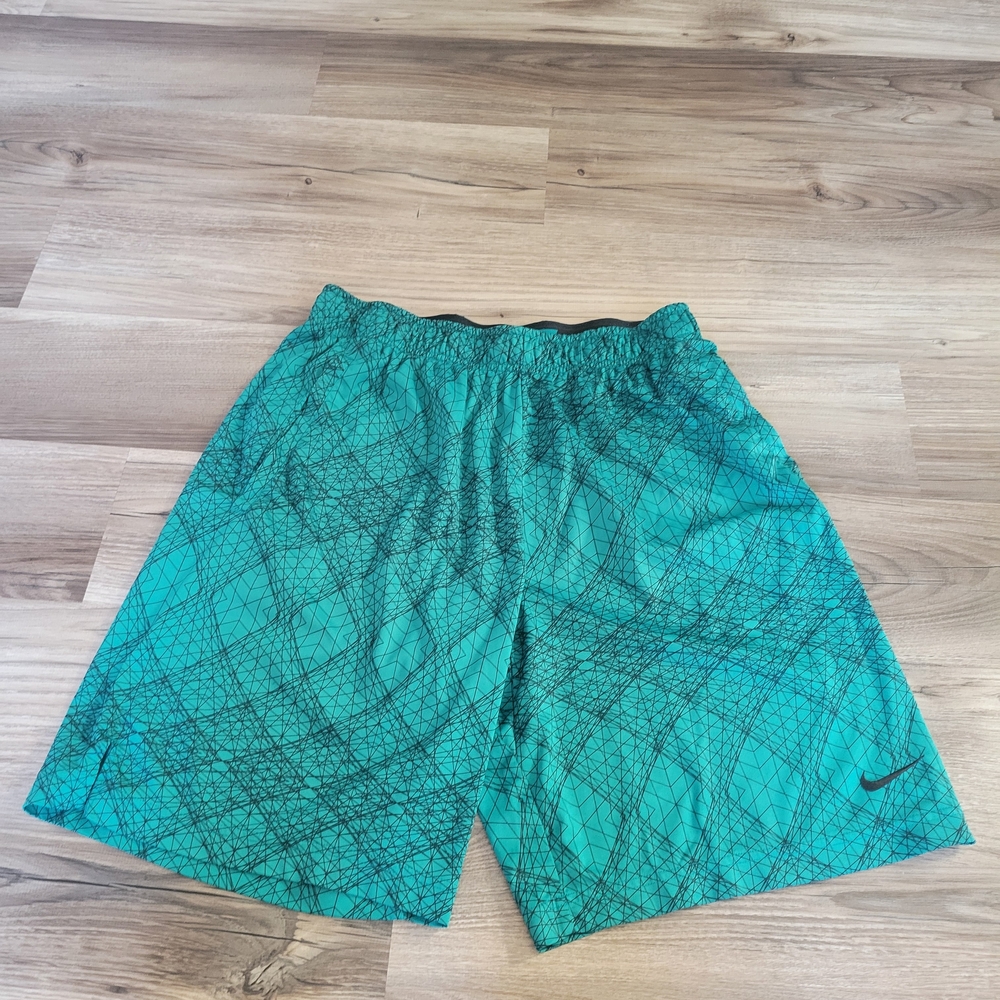 Nike Turquoise Geometric Print Shorts